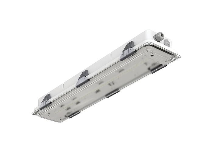 Glamox LED fixture 220-240V 50/60Hz 18W 4000K (2678 lumen) IP67 Alu/Zinc