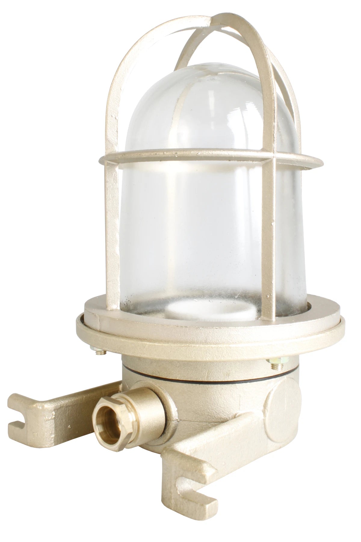 Well glass fitting brass 100W German-type E27 O- side-mounting