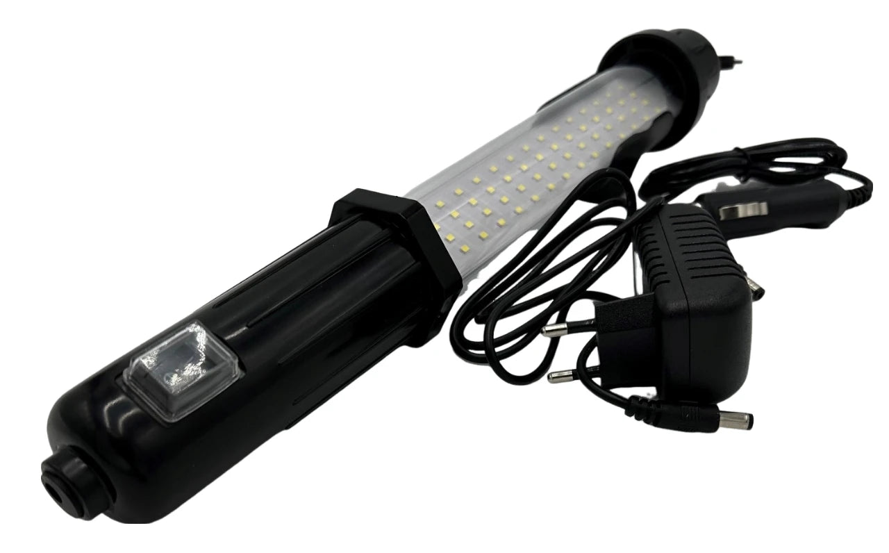 792155 | NE-102155 - LED portable handlamp 4W with hook/magnet, rechargeable 100-240V AC our 12V DC