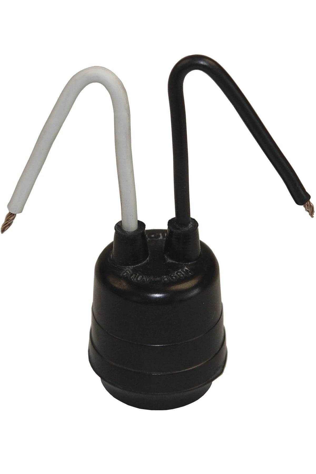 Lampholder E27, rubber with 2-wires