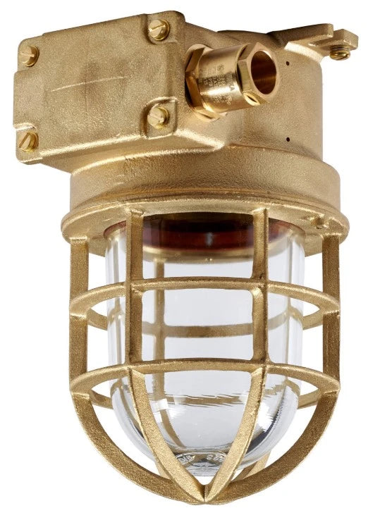 Ex brass well glass fixture max. 60W E27 -0- "ATEX II 2G Ex db eb IIB+H2 T6/T5/T4 Gb" IP66/67