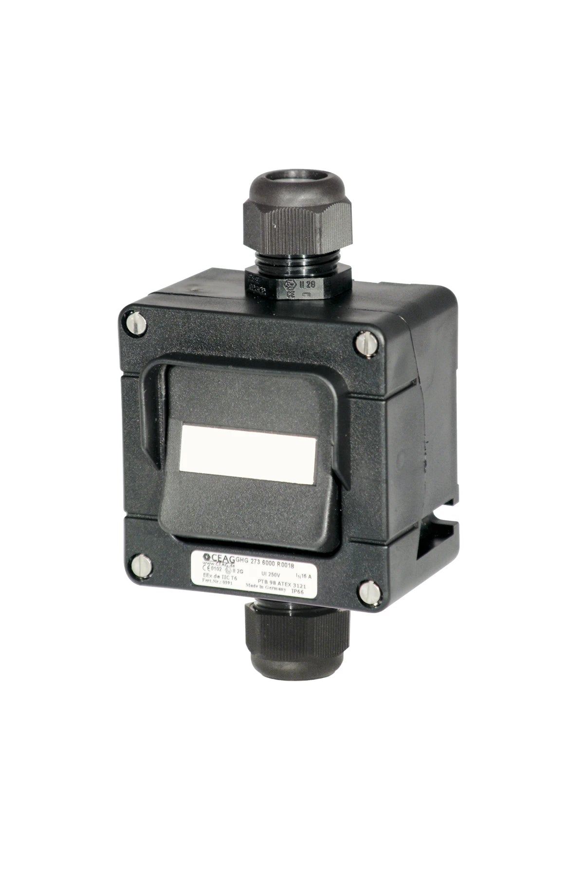 Ceag Ex Rocker switch 2-pole, 2x gland M25