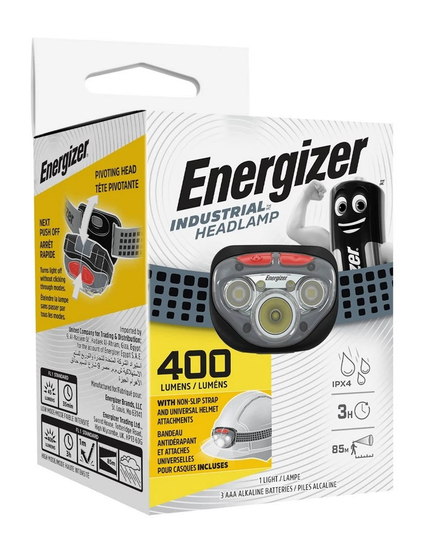 Energizer LED Headlamp 400 lumens, 3-cells AAA included