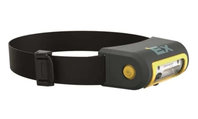 Scangrip Rechargeable Head Lamp EX-VIEW - 200 lumen Zone 2, 22 ATEX II 3D Ex ic IIIC T100°C Dc IP65, incl. Li-ion battery 3,8V and charger 100-240V