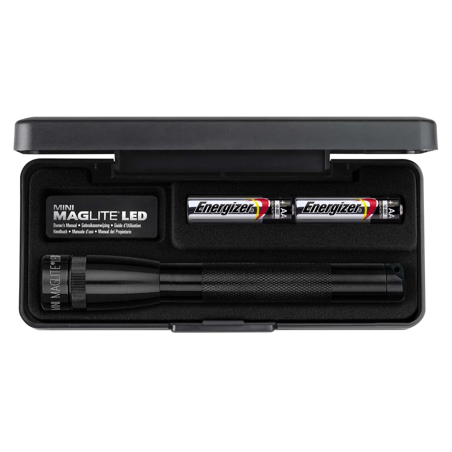 Mini Mag-lite Flashlight with LED, 2-cells AA included