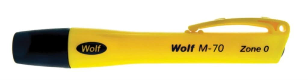 Wolflite Penlite Flashlight M-70 LED zone 0, 2-cells LR03 included
"II 1G Ex ia IIC T3/T4 Ga IP67"