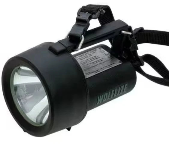 Wolflite Handlamp H-4DCALED with shoulder strap, 4-cells D "ATEX II 2GD EEx e ib IIC T4"