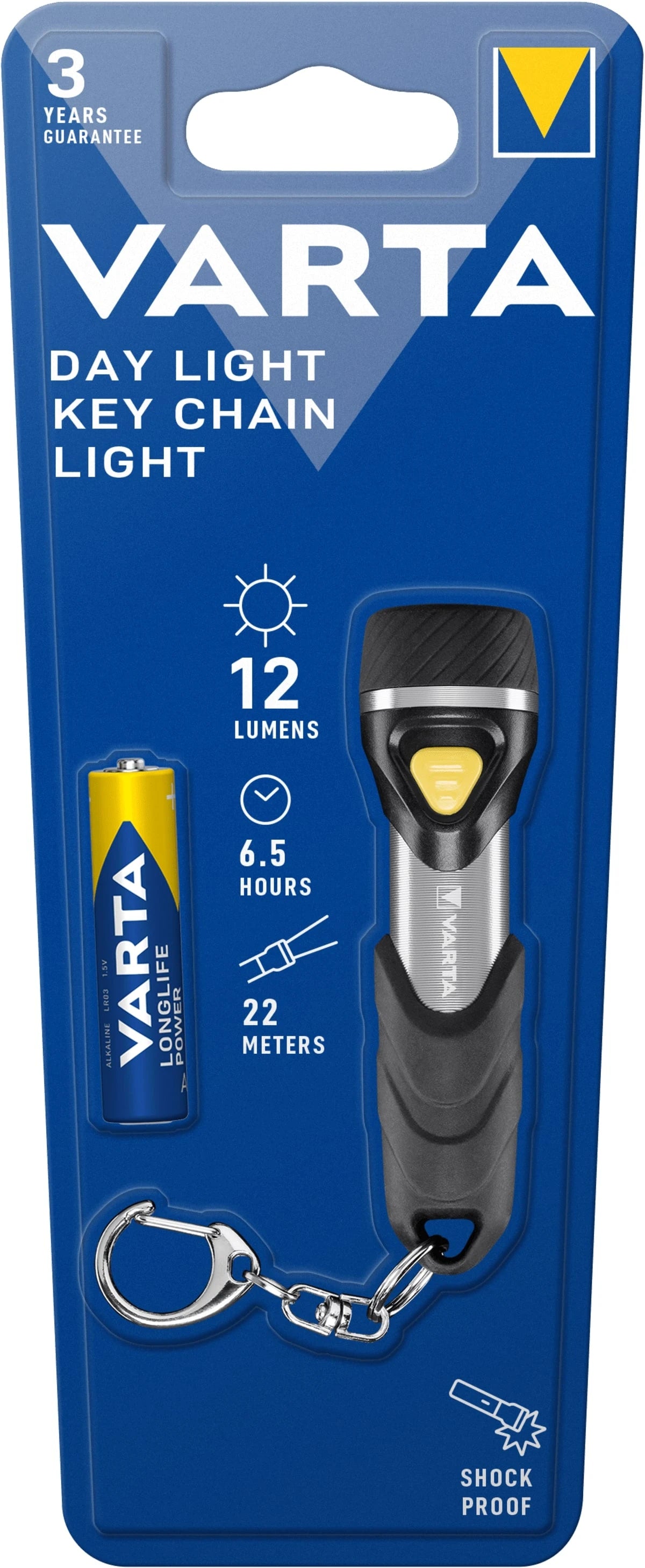 Varta Mini Day Light LED Flashlight, including 1-cell AAA