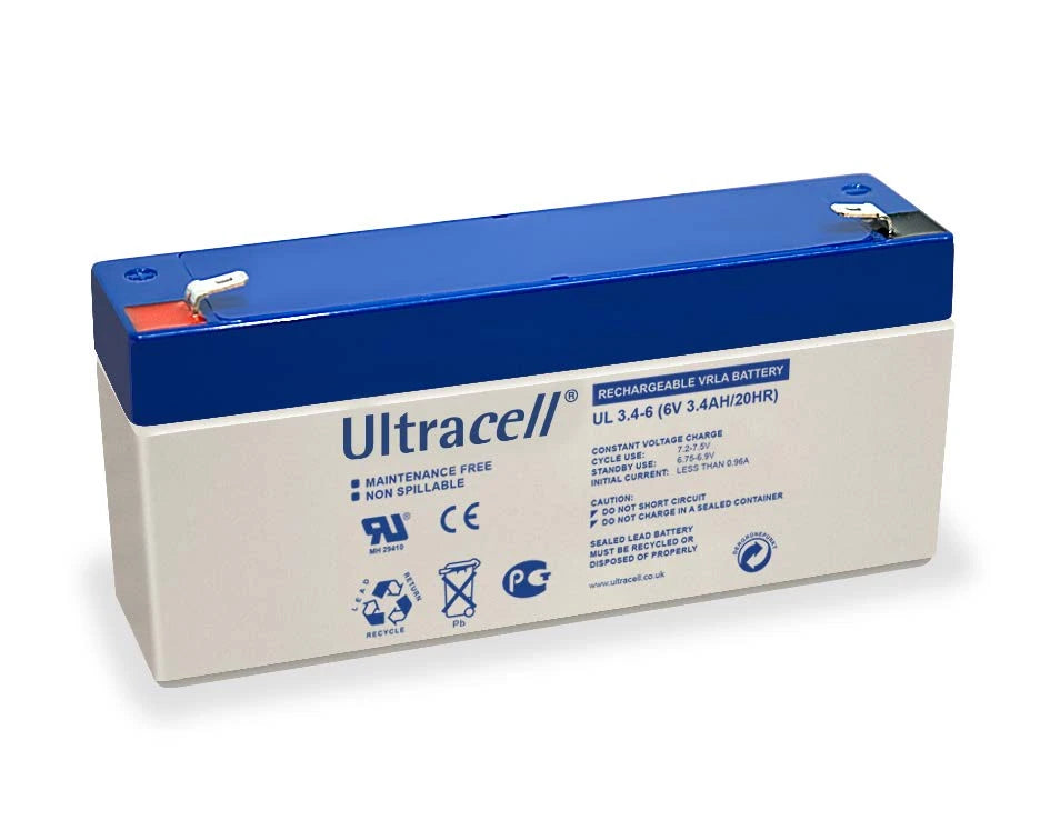 Sealed Lead-acid Battery 6 volt 3.2Ah 134x34x60/66mm