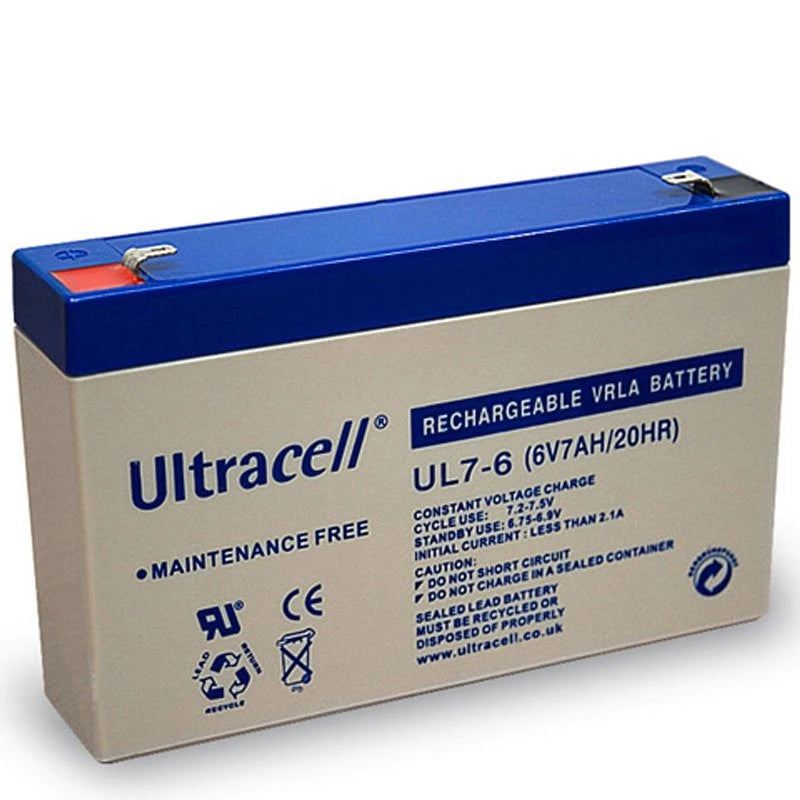 Sealed Lead-acid Battery 6 volt 7.0Ah 151x34x94/100mm