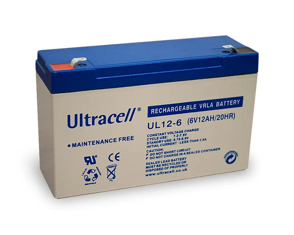 Sealed Lead-acid Battery 6 volt 12.0Ah 151x50x94/100mm