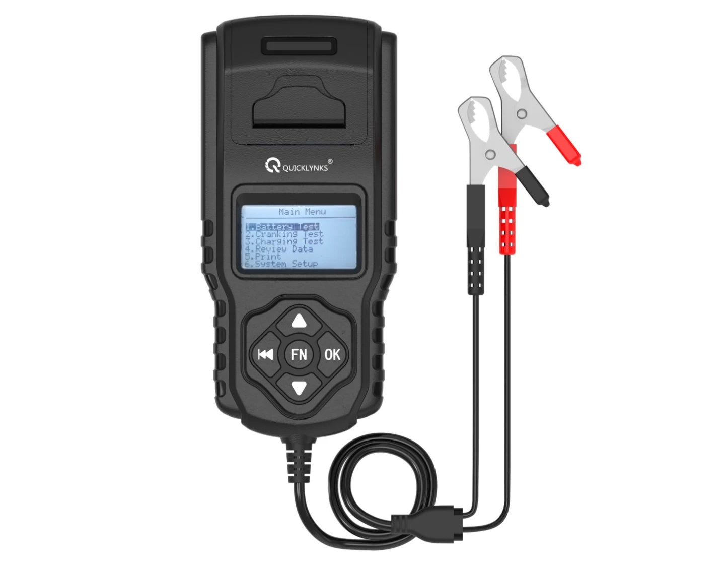 Battery Tester 12 & 24V, 100-2000 CCA(SAE), 30...220Ah, complete with printer