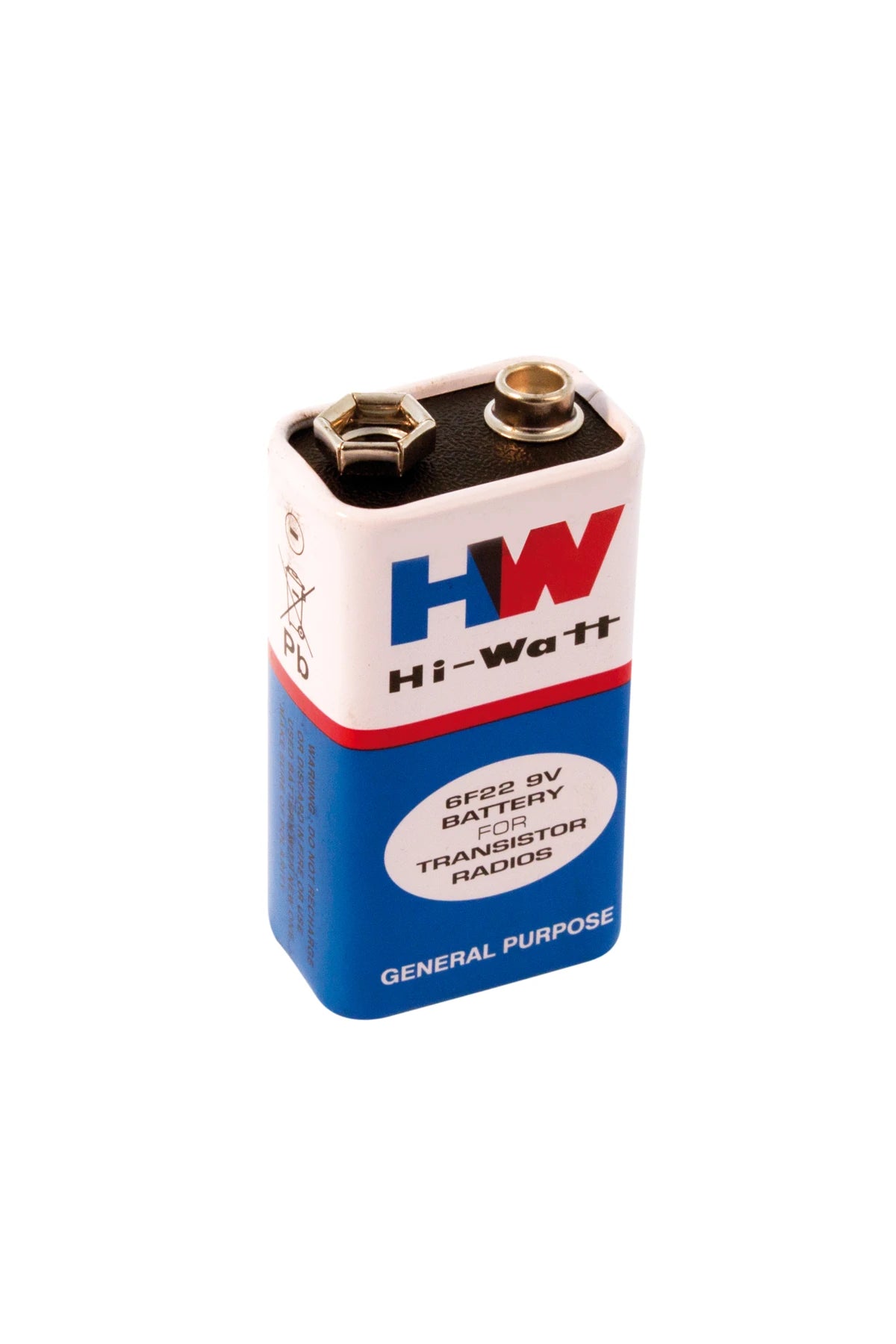 792405 | NE-102405 - Hi-Watt Battery "transistor-cell" 6F22 Metal Jacket, 9V