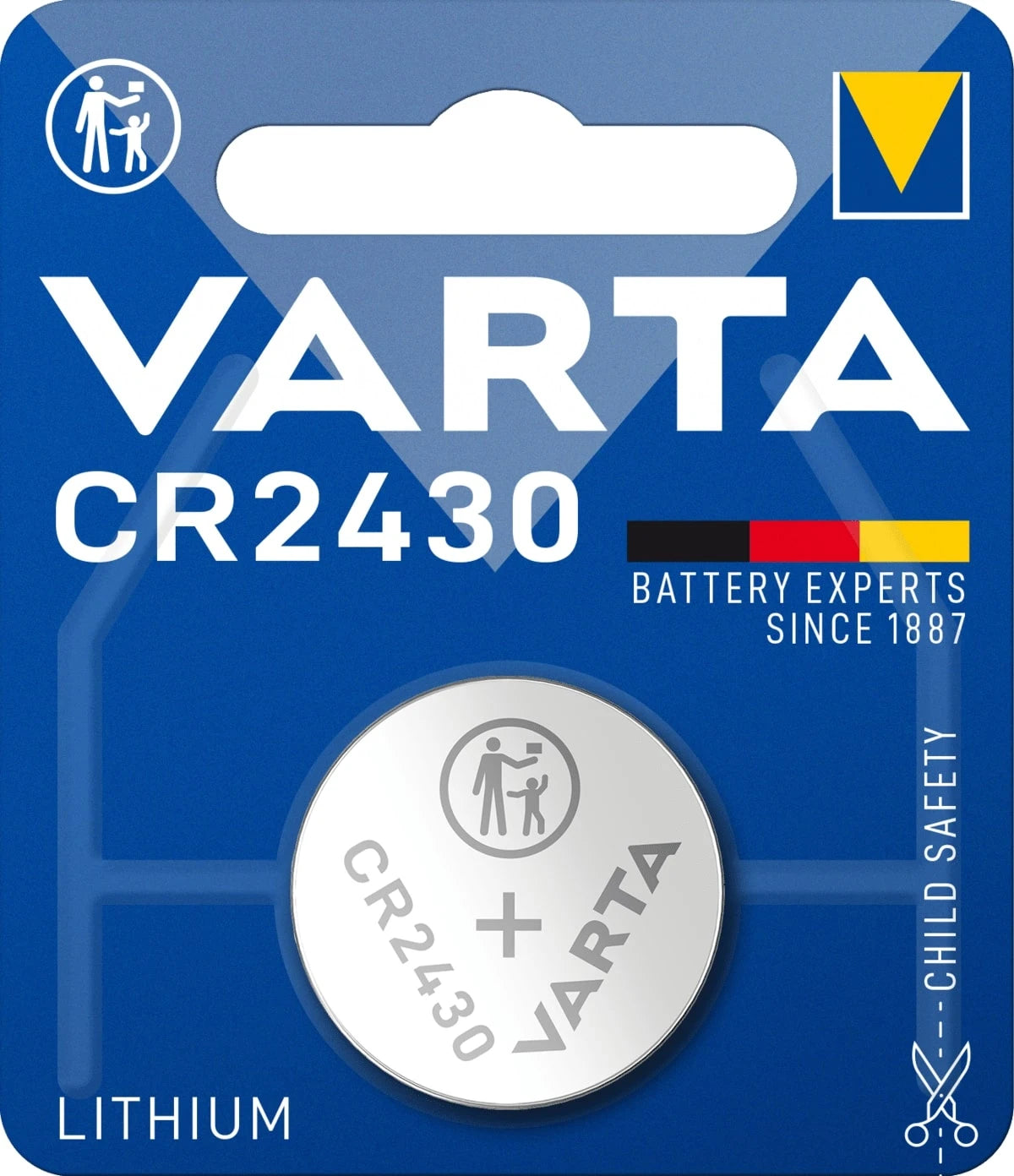 Varta Button cell Lithium CR2430 3V Ø24x3,0mm