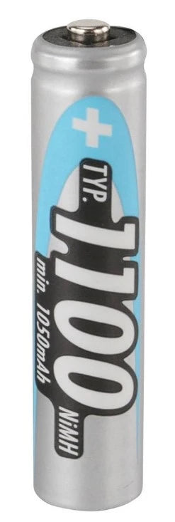 Nickel-metal Hydride Slim-penlite AAA 1,2V 1100mAh rechargeable