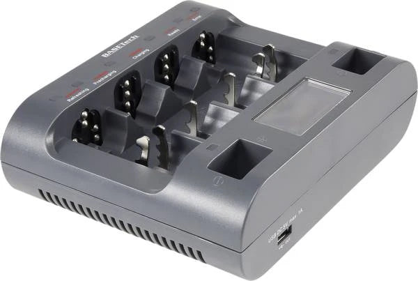 Universal Charger 100-240V, suitable for 4x AAA / AA / C / D & 2 x 9V with Discharge Function