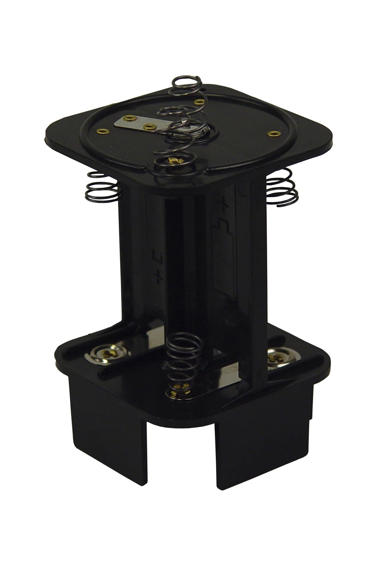 Battery holder for 4 batteries R20 with spring