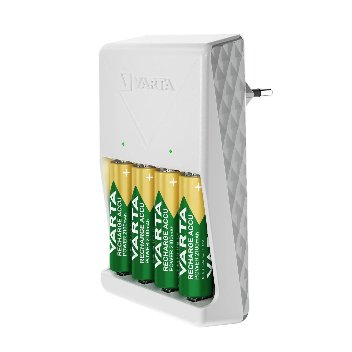 Varta Pocket Plug-in Charger 100-240V, for AAA/AA with 4 x AA Ni-MH (2100 mAh)