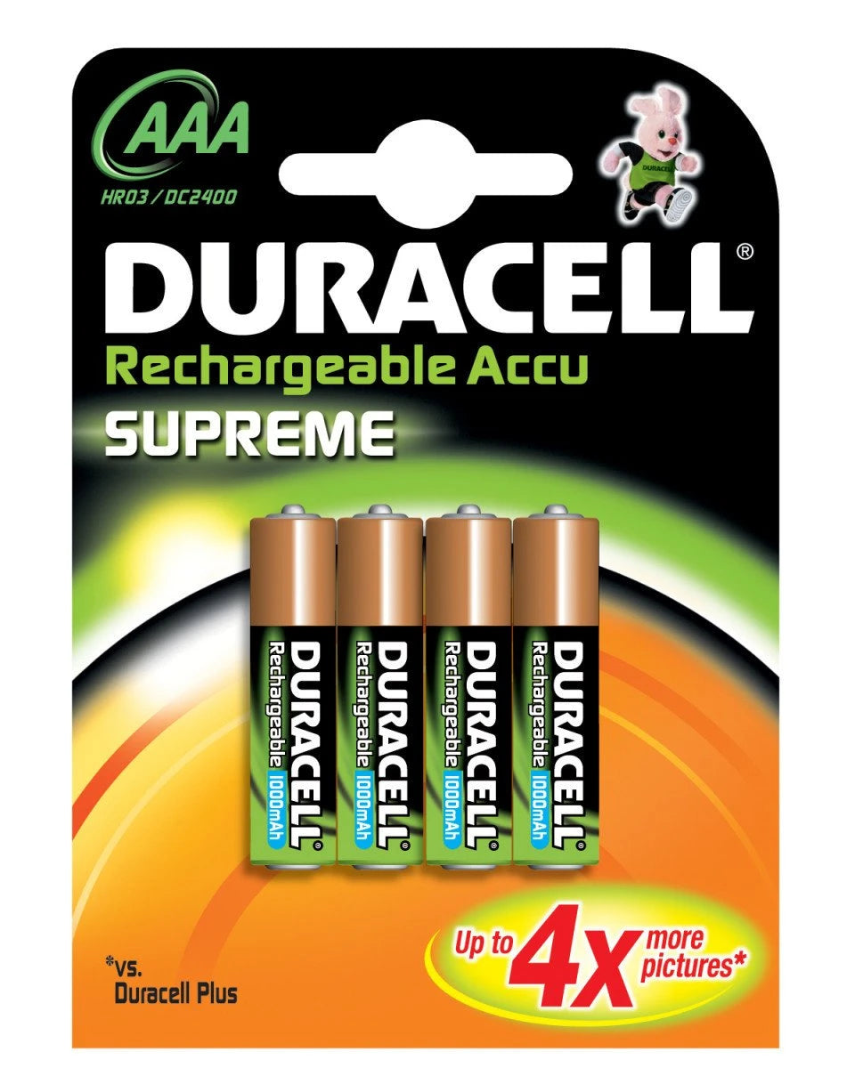 Duracell Rechargeable (Active Charge) NiMh AAA/HR03 1,2V 900 mAh