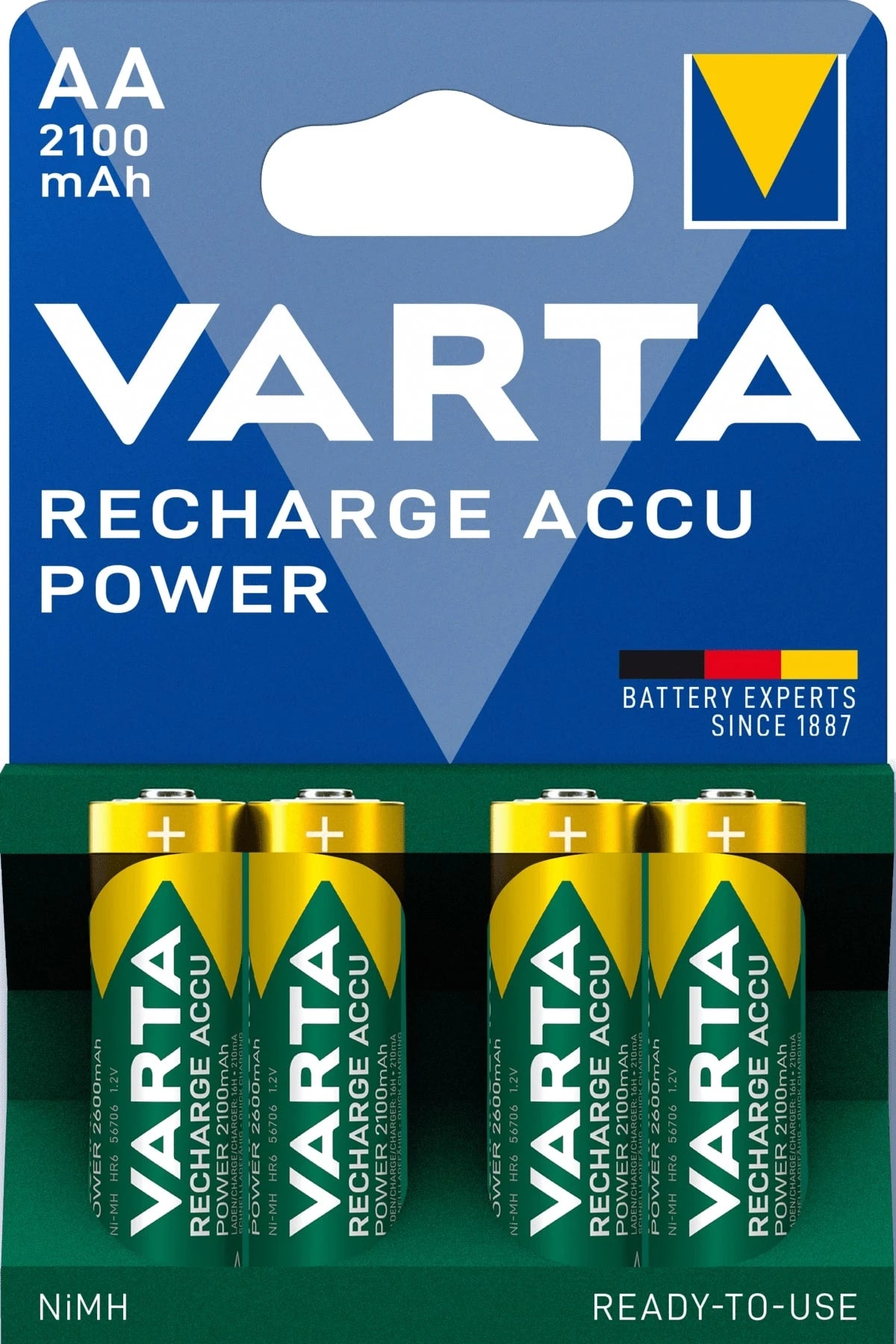 792456 | NE-102456 - Varta Rechargeable NiMh AA/HR6 1,2V 2100 mAh