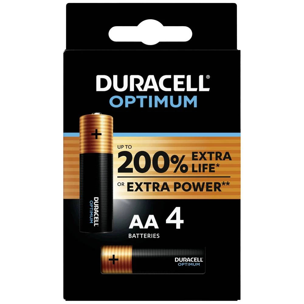 Duracell Alkaline Optimum  AA, blister 4 pcs