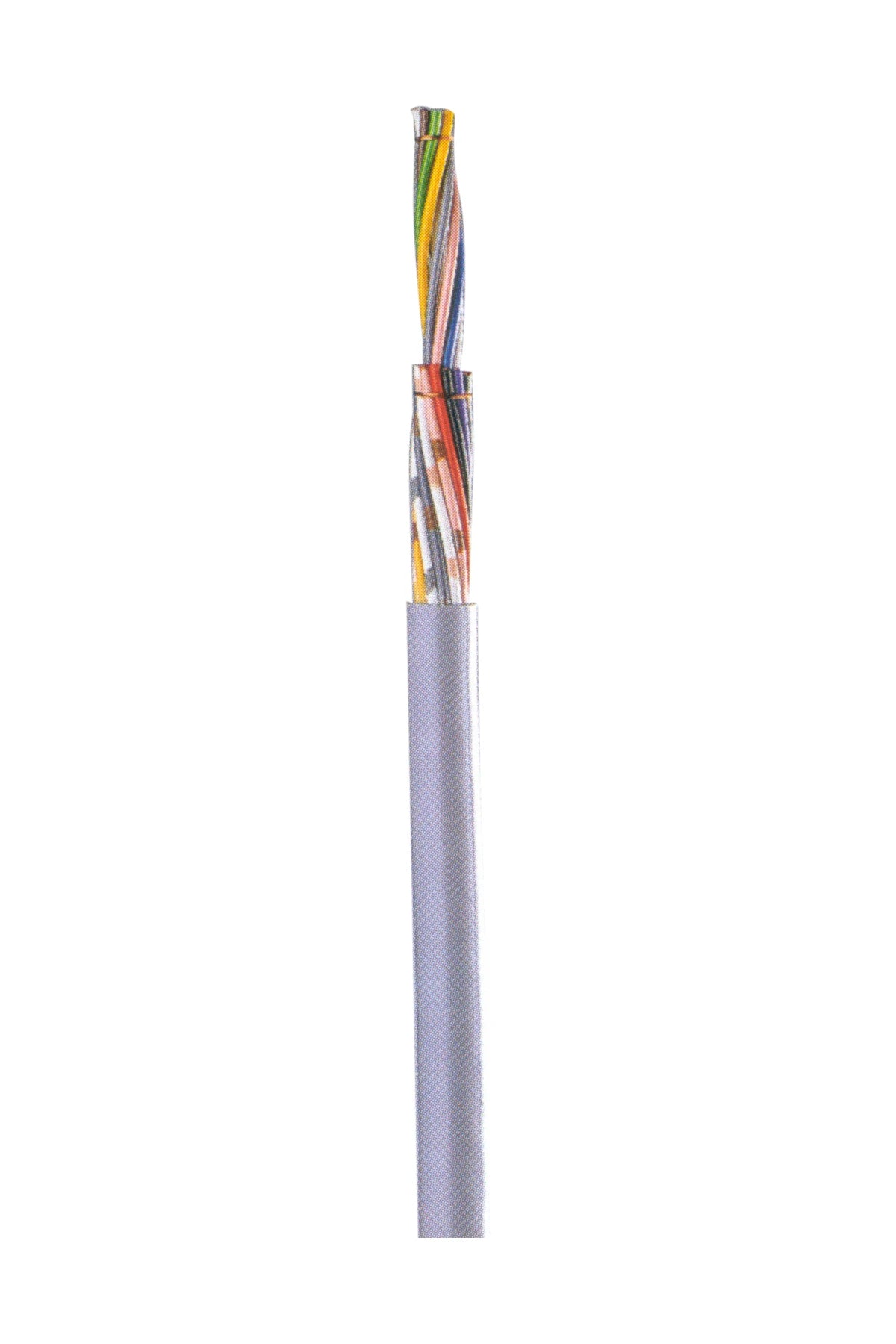PVC control cable, flexible 4x0,50 mm², Grey