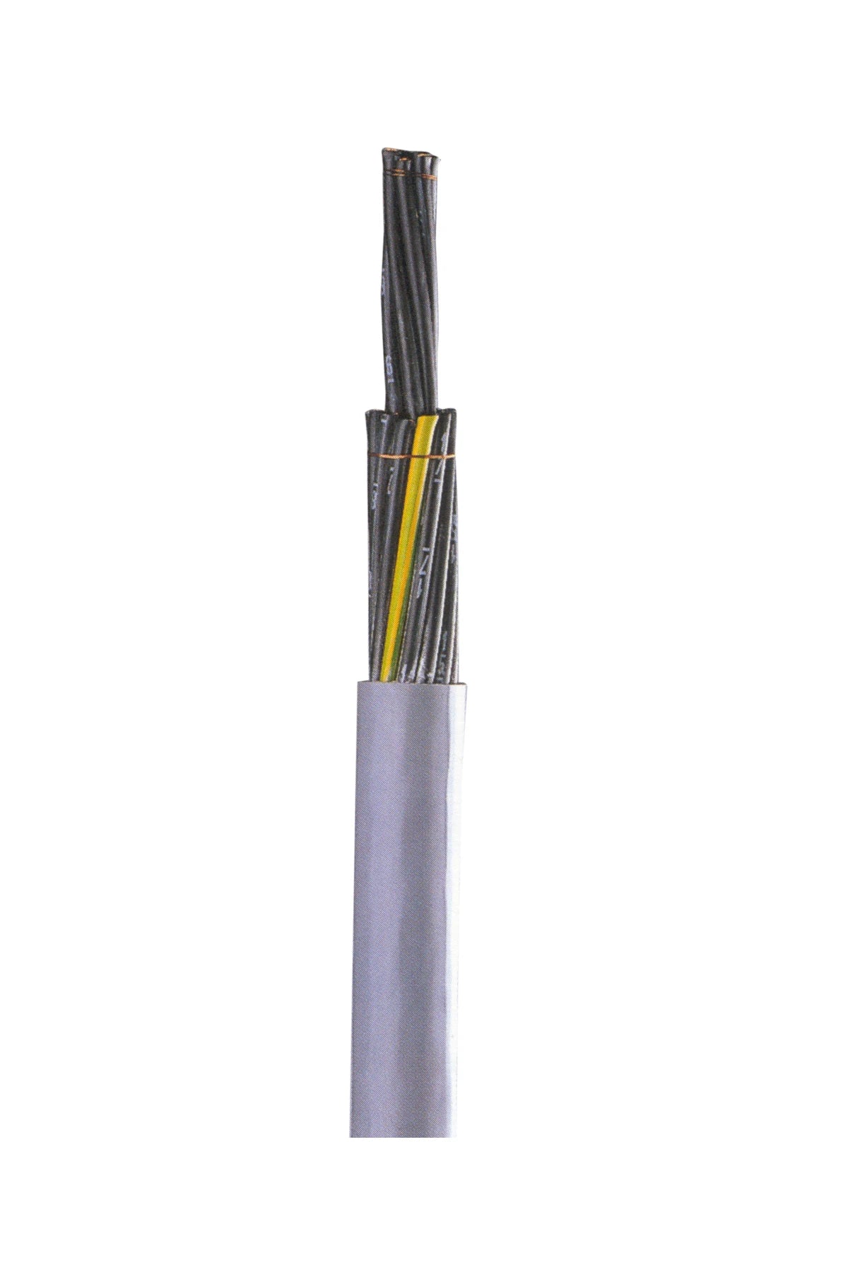 PVC control cable, flexible 3x1,0 mm², Grey