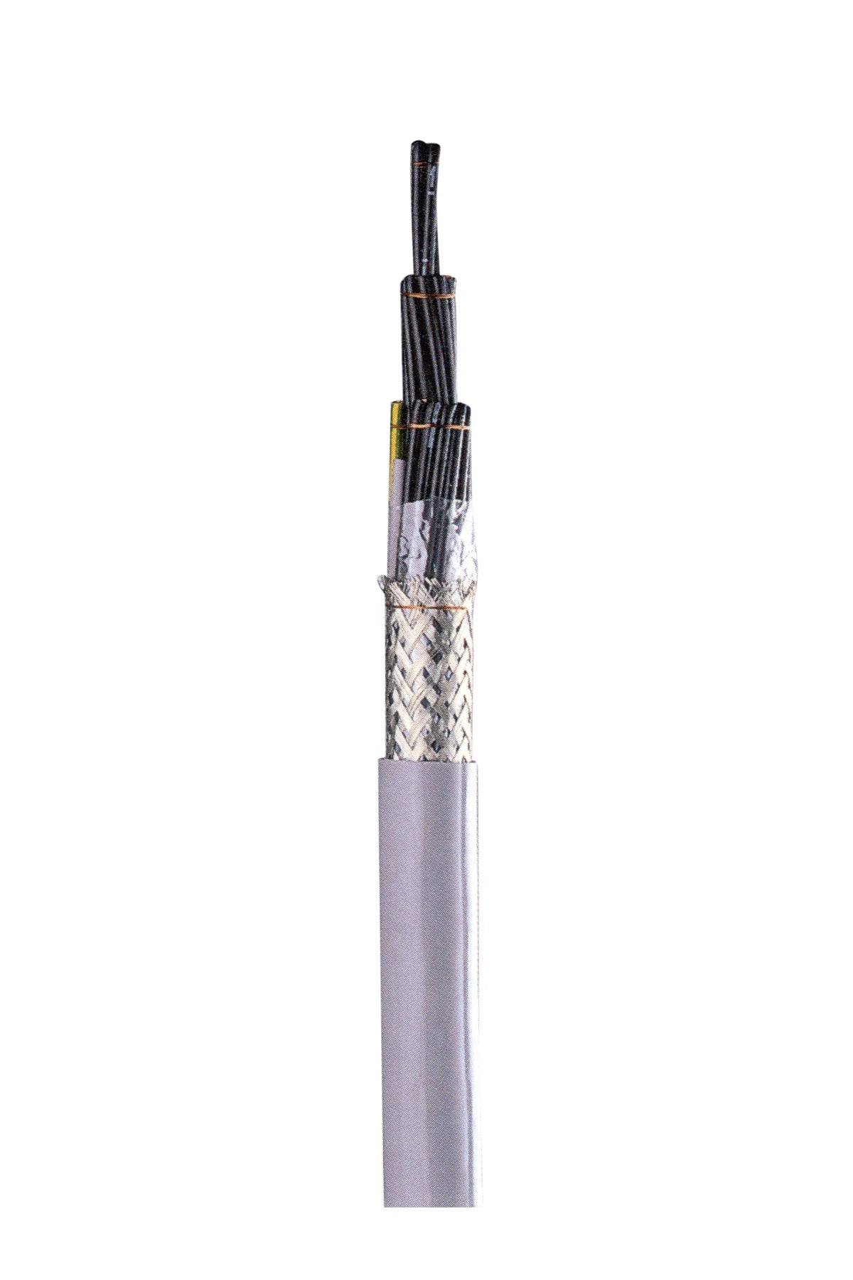 PVC control cable with screen, flexible 80x1,5 mm², Grey