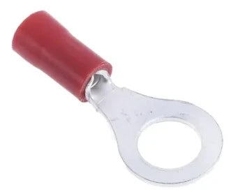 Ring terminal M6 pressing type, red 0,25-1,6 mm²