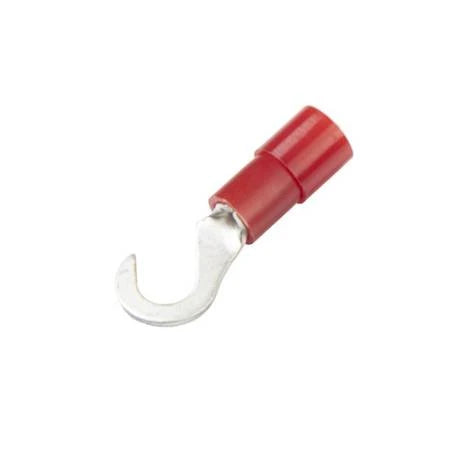 Hook terminal M4 pressing type, red 0,25-1,6 mm²