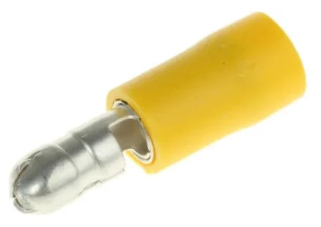 Terminal male plug 5mm pressing type, yellow 2,7-6,6 mm²