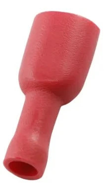 Female snap-on 6,3mm total shrouded pressing type, red 0,25-1,6 mm²