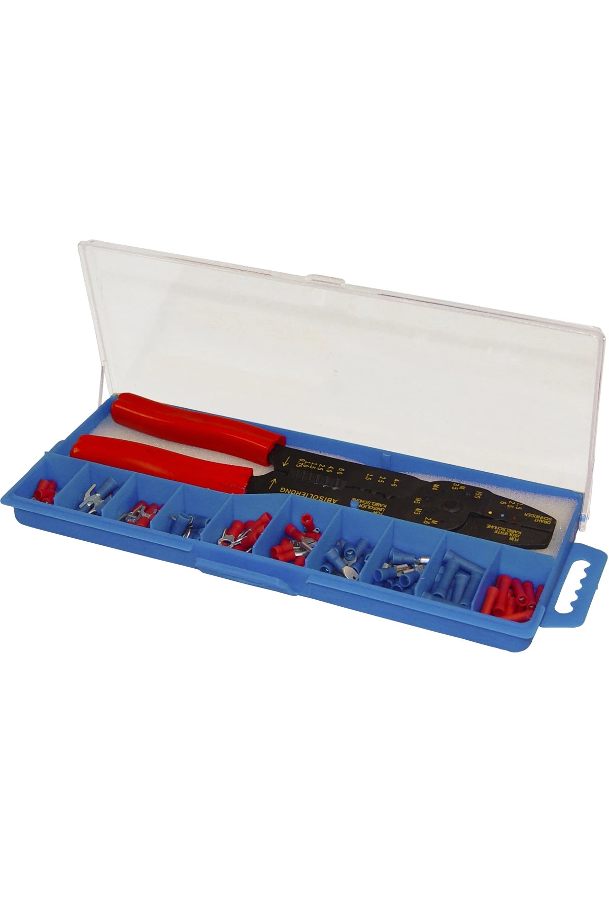 Assorti Box Isolated cable shoes, small (80 pcs) with plier