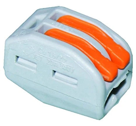Wire Plug-in connectors Wago 222-412 with lever 0.8 - 4.0 mm², 2-wires