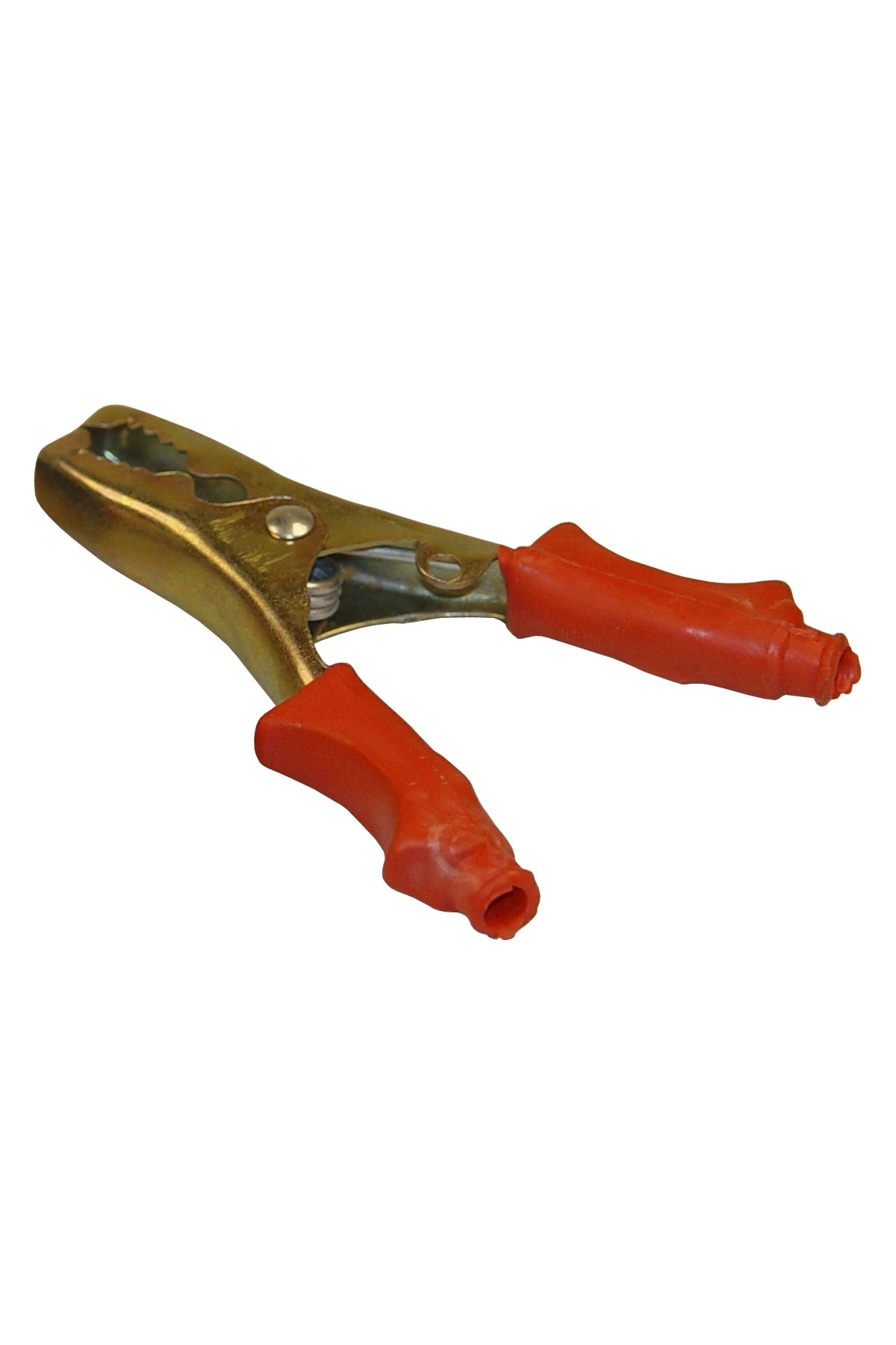Alligator clips red non-insulated 80mm