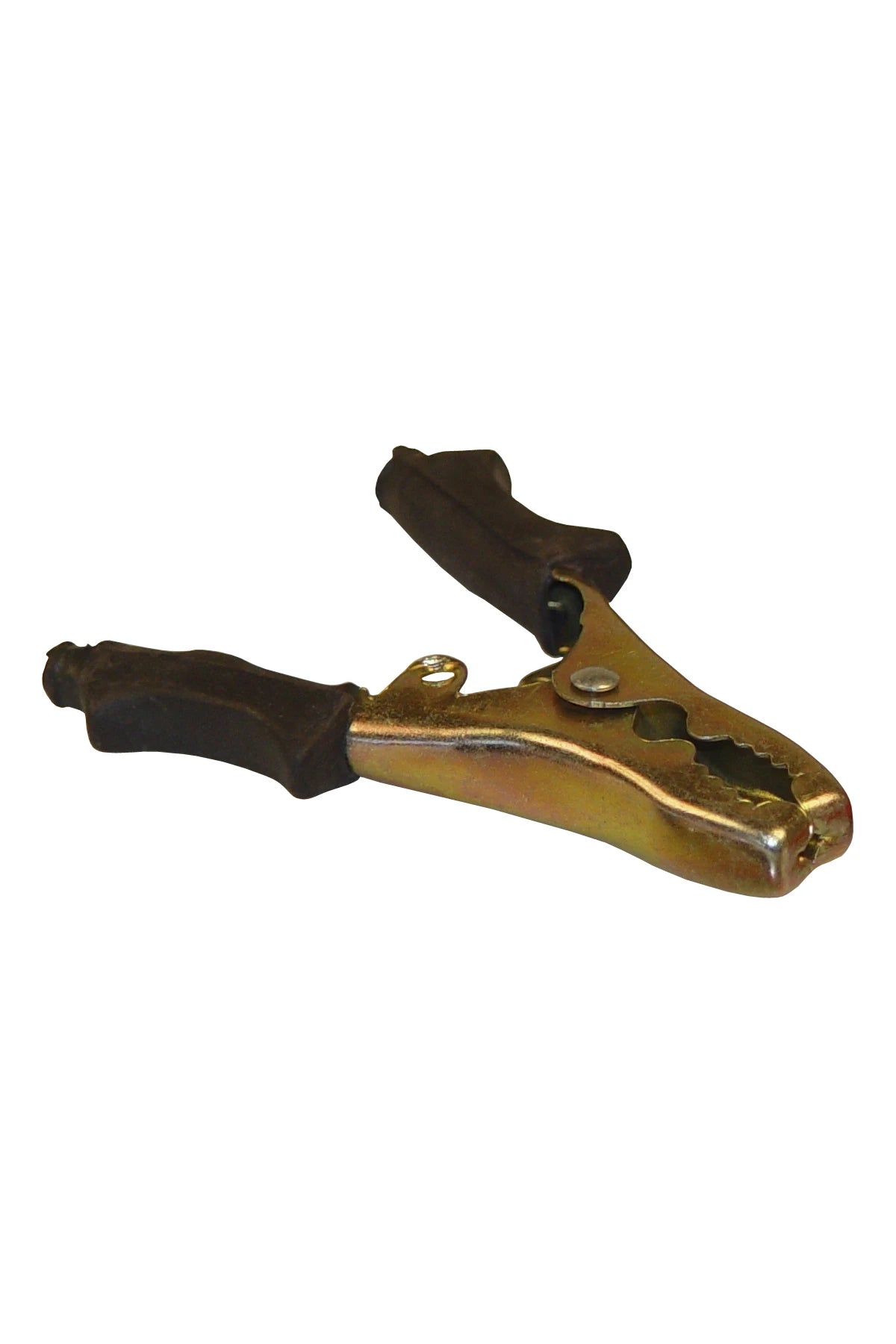 Alligator clips black non-insulated 80mm