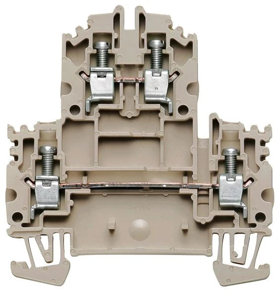 Line up terminal connector double 4 mm²