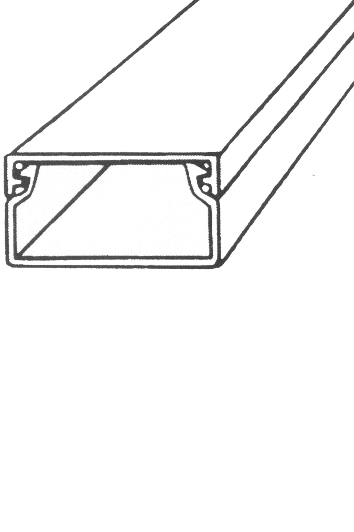 Cable trunking W25xH13 mm white, length 2mtr