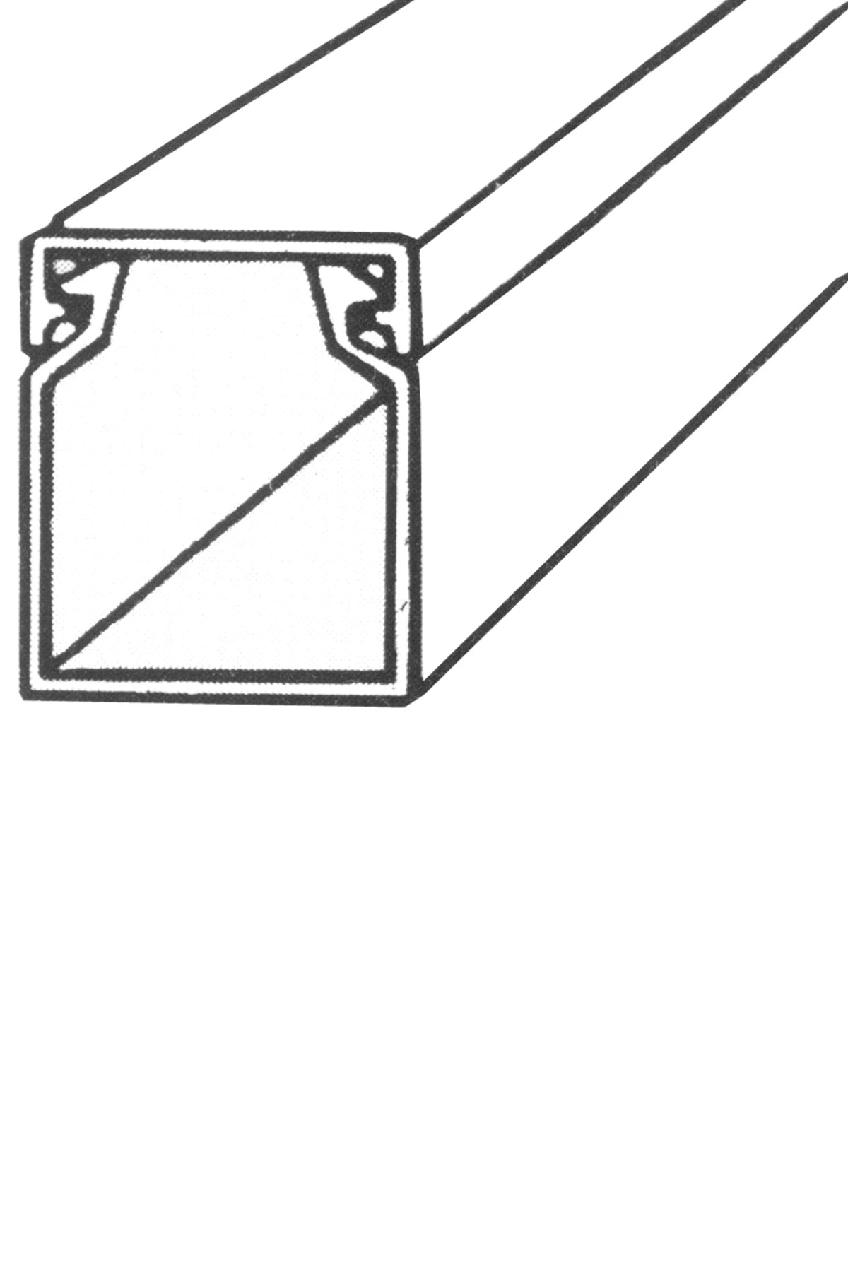 Cable trunking W90xH60 mm white, length 2mtr