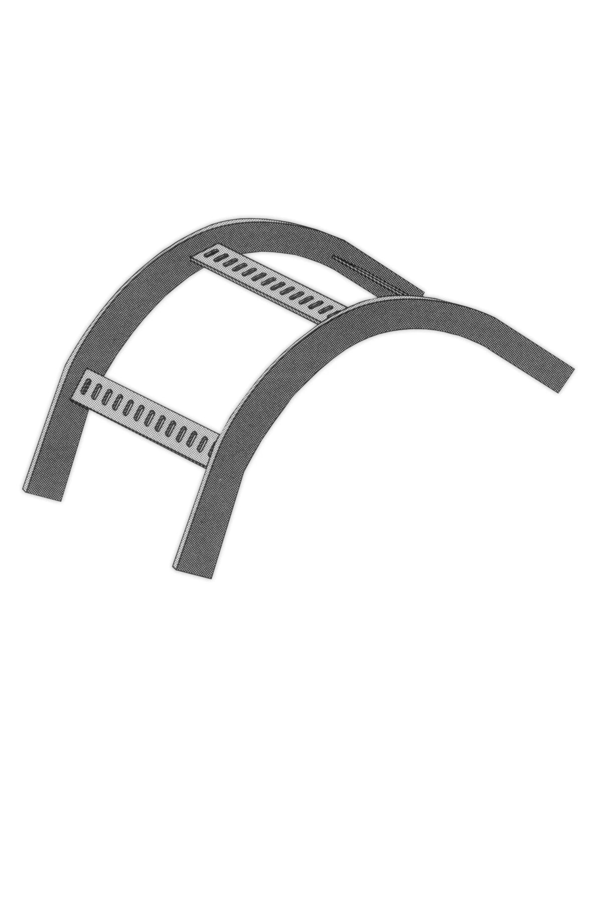 Ladder riser 90° galvanized 200mm