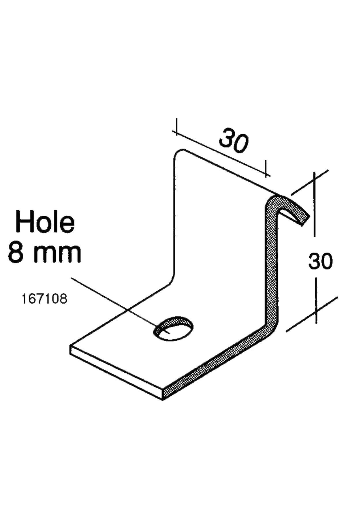 Ladder tray fixing clamps galv.