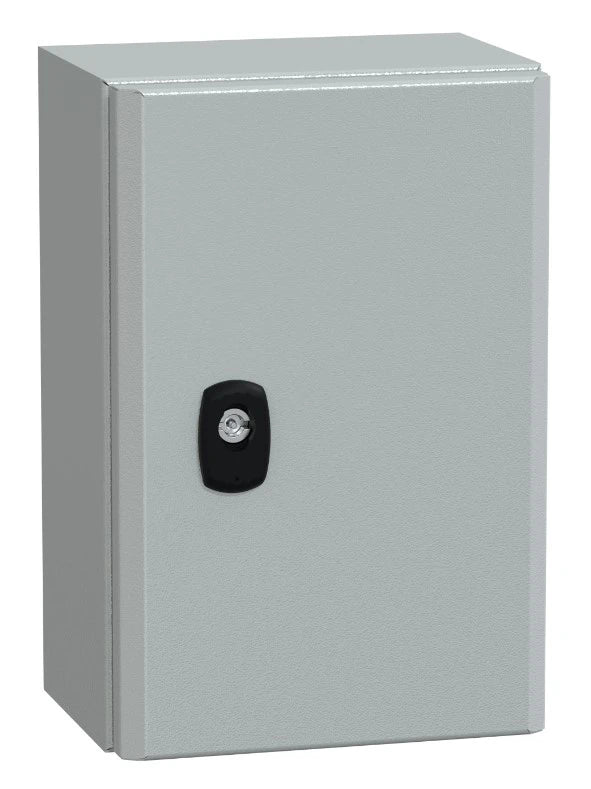 Sheet steel cabinet 300x200x150 mm with door IP66 incl. chassis plate