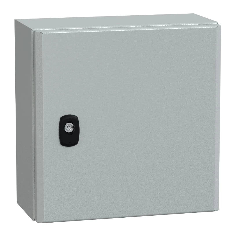 Sheet steel cabinet 300x300x150 mm with door IP66 incl. chassis plate
