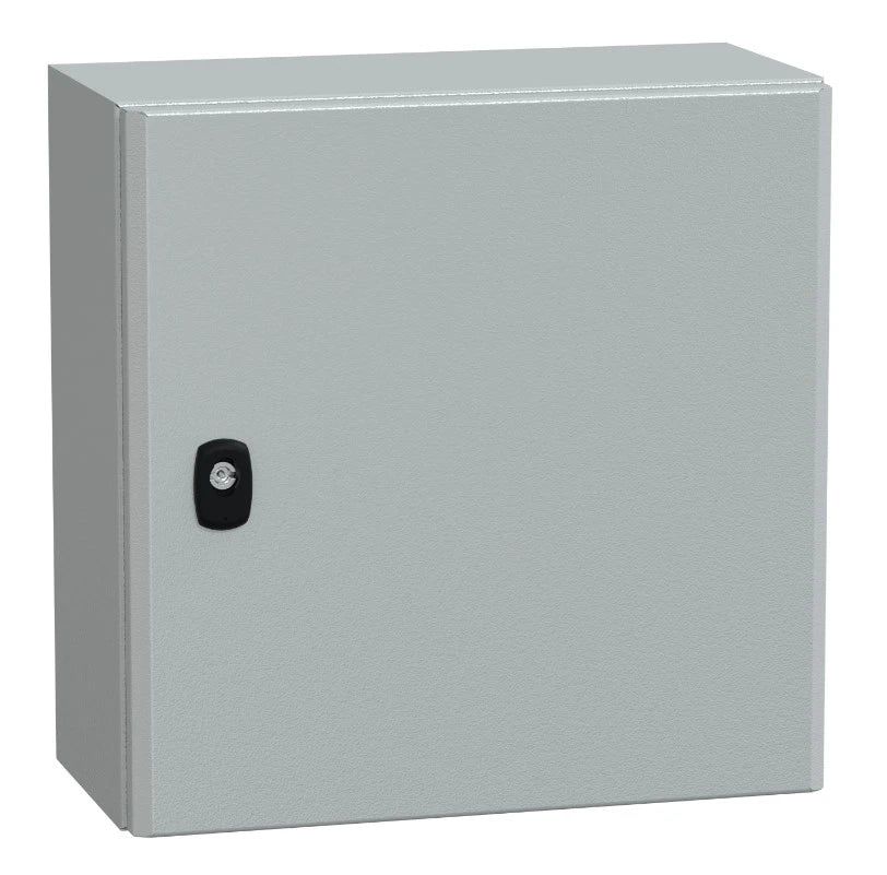 Sheet steel cabinet 400x400x200 mm with door IP66 incl. chassis plate