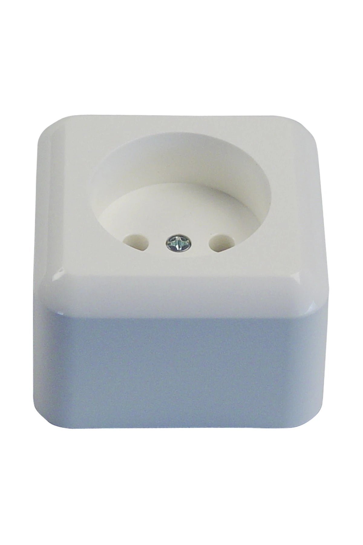 Receptacle European 2-pole for 1-plug, surface mntg