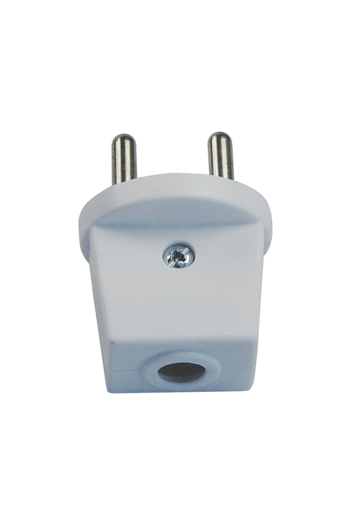 Plug 2-pole male, white