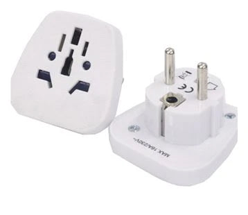 792954 | NE-102954 - Adaptor-plug traveling plug (Schuko) Europe to USA, JP, UK, Aus, IT, CH