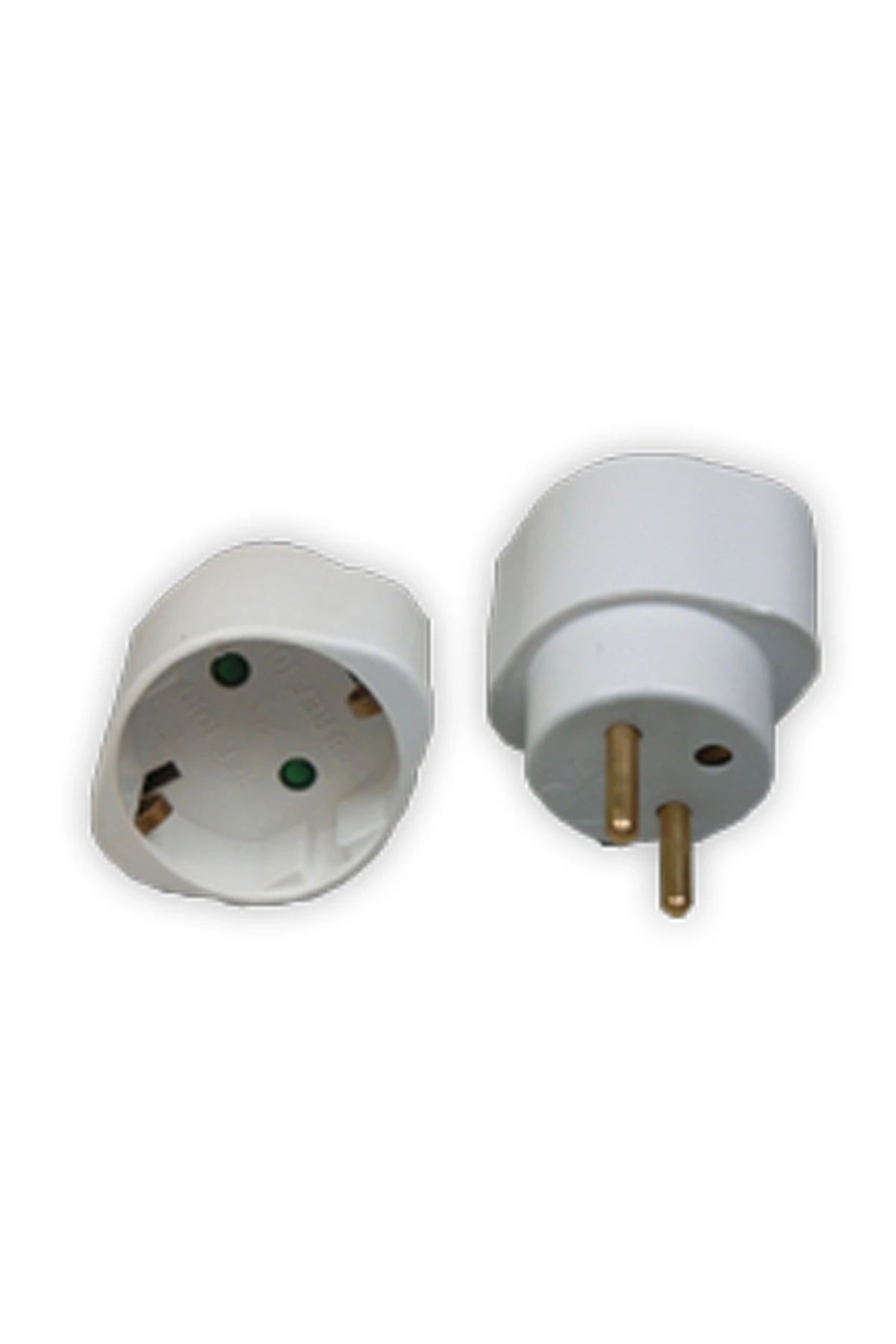 Adaptor-plug with Belgian pin earth, Belgian to European/Schuko