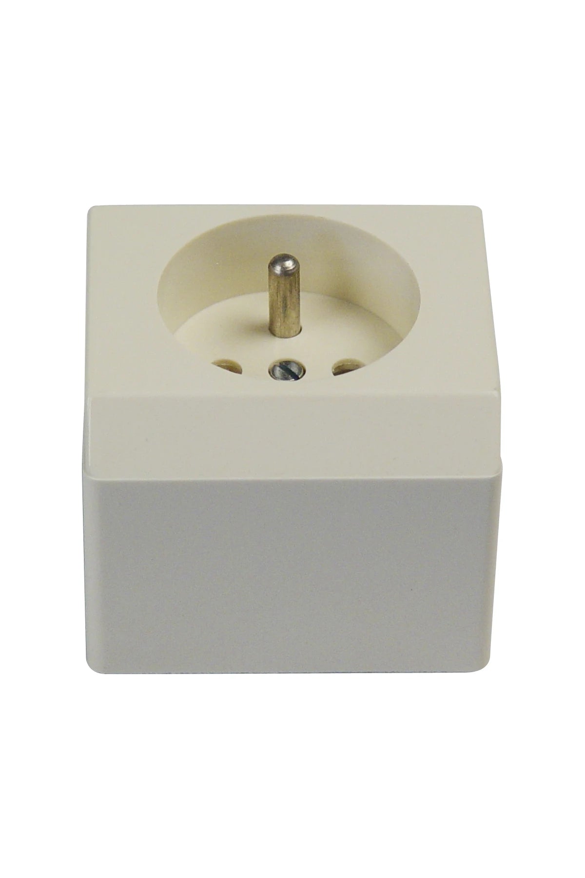 Belgian Receptacle 2-pole/Pin Earth for 1-plug, surface mntg