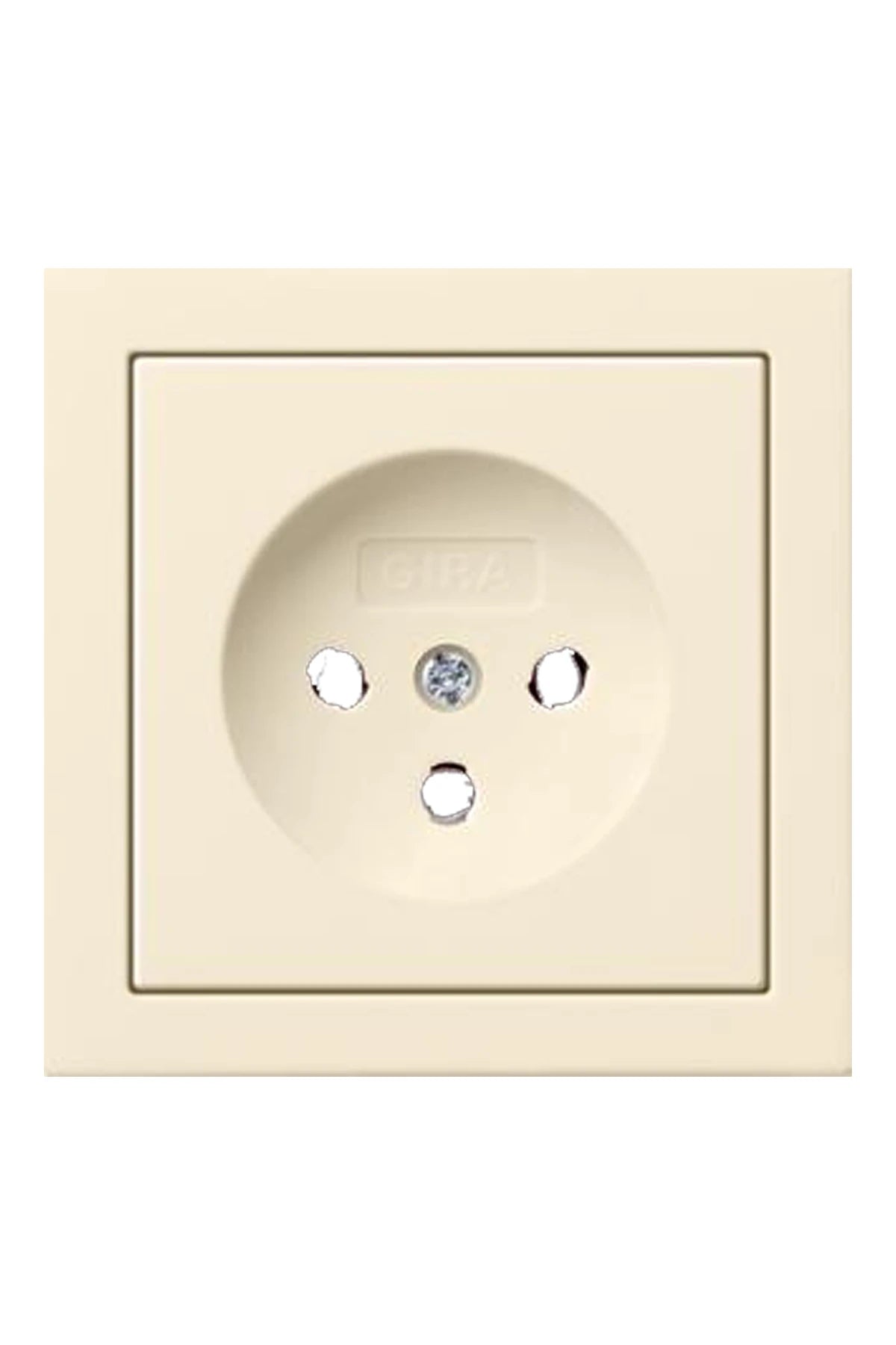 German Receptacle 3-pole for 1-plug, flush mntg